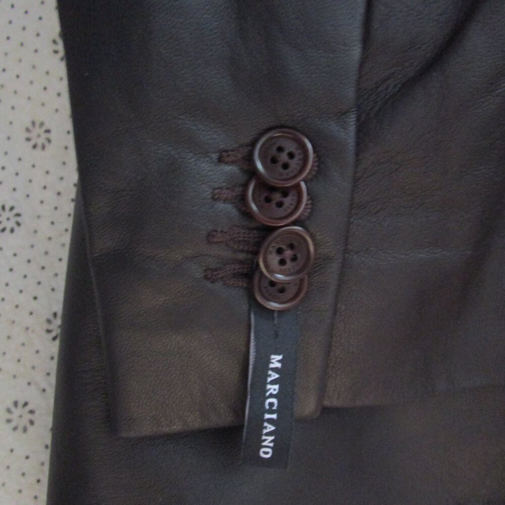 Marciano by Guess New Black Leather Blazer Size M / 52 - Picture 3 of 6